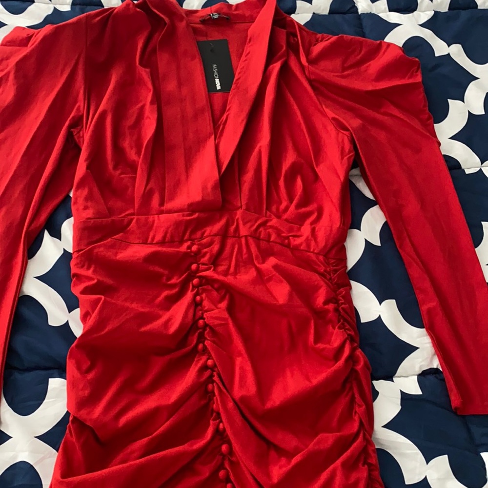 Sexy Red MIDI Dress